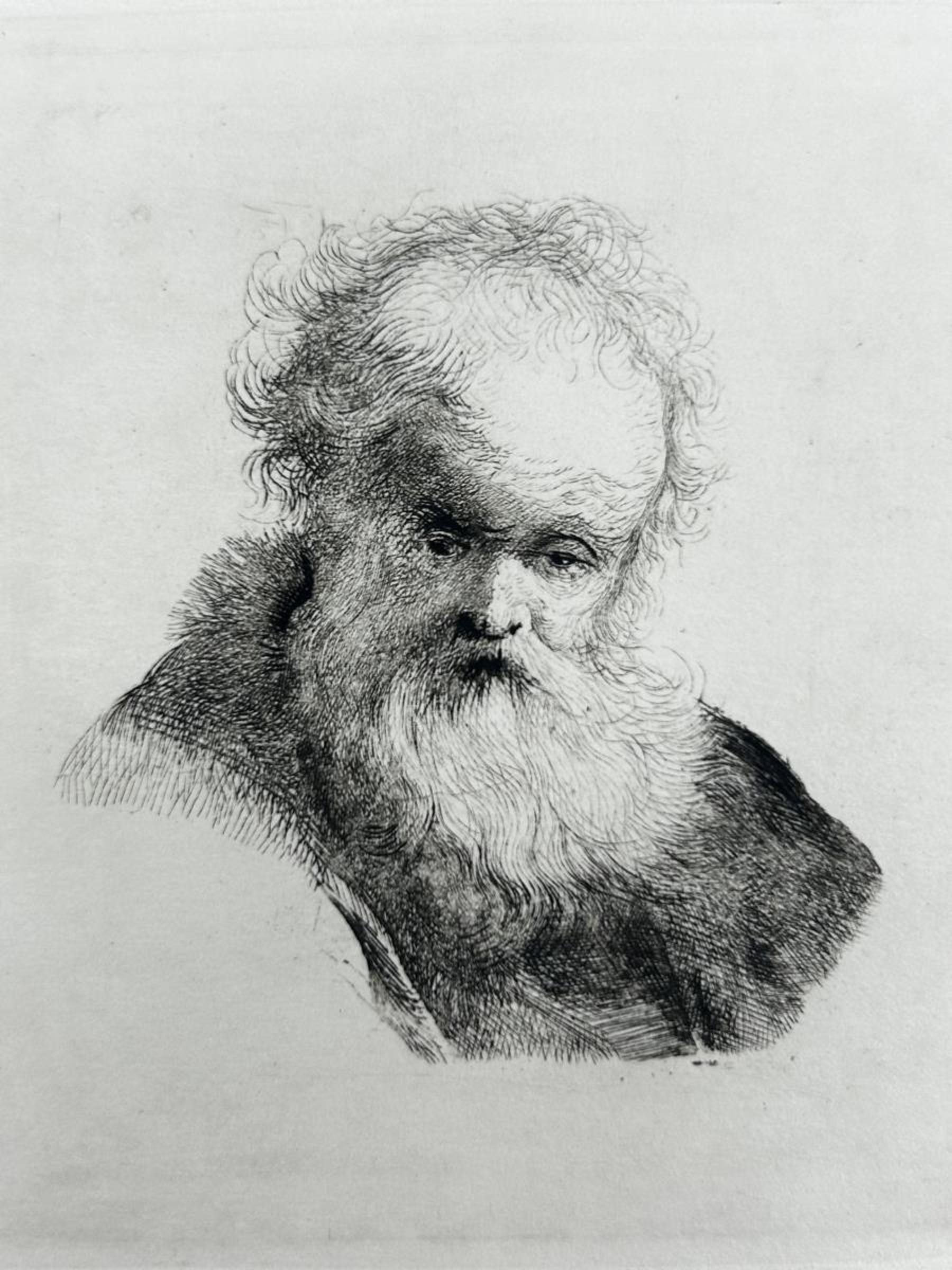 Artwork by Amand Durand, Amand Durant After Rembrandt Bust Etching, Made of Etching