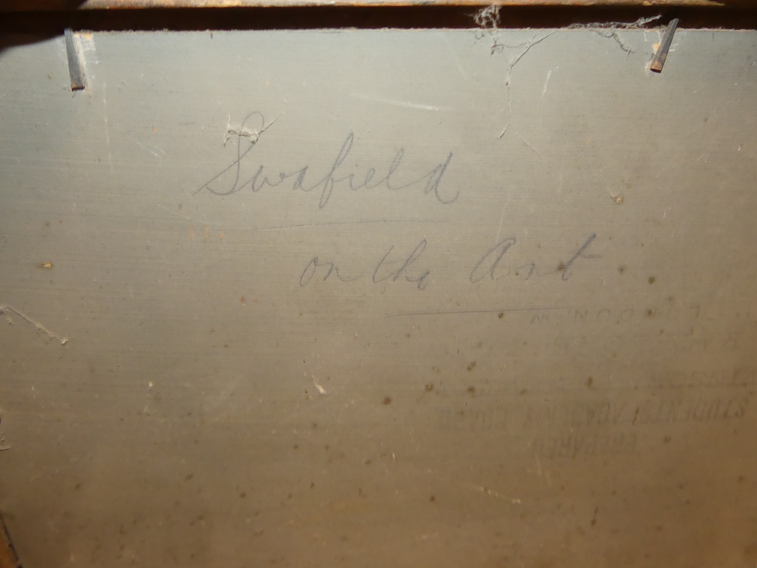 Artwork by C.f. Renie, Landscape with church beyond, Made of oil on artist board