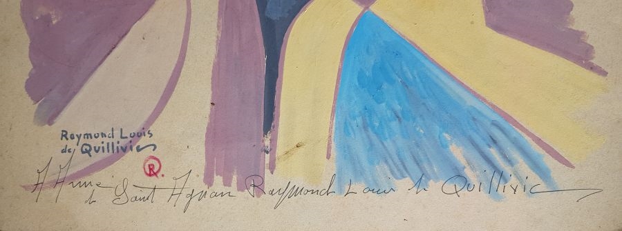 Artwork by Raymond Louis Quillivic, Profils, Made of Gouache on cardboard