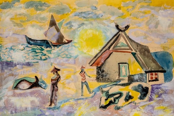 Edmund Kesting | Sommermorgen auf dem Fischland (1930) | MutualArt