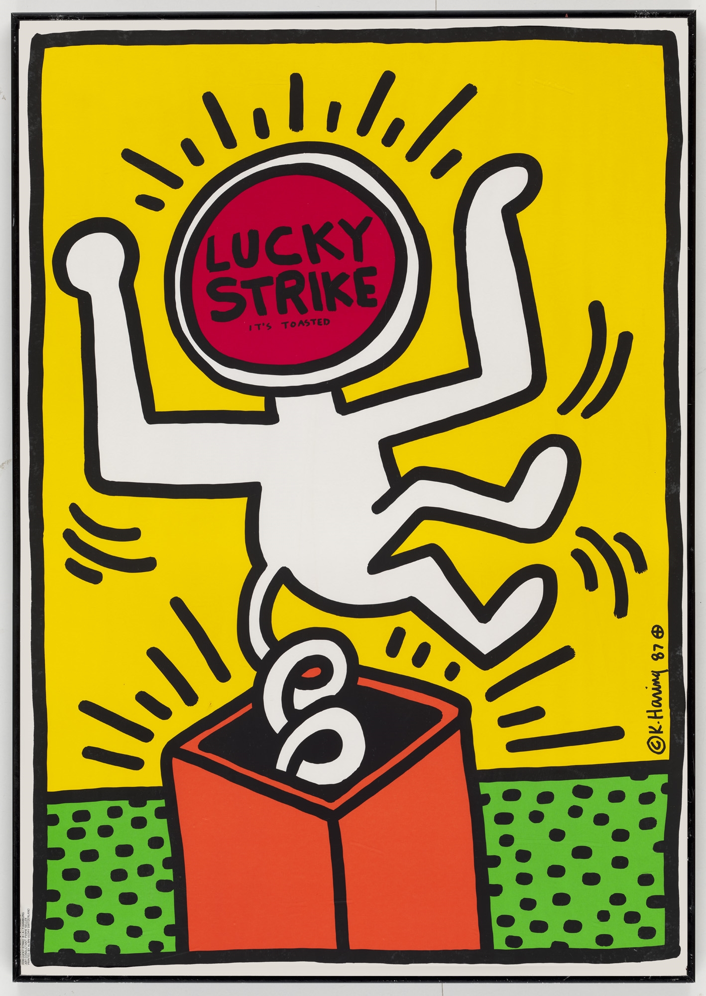 Lucky Strike (gelb). 1987 by Keith Haring, 1987