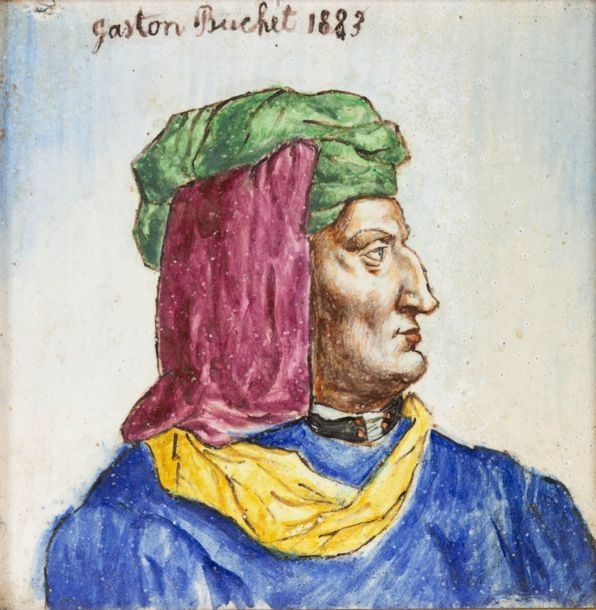 Artwork by Léon Ovide Scribe, Portrait de Luca della Robbia, Made of plaque en terre cuite