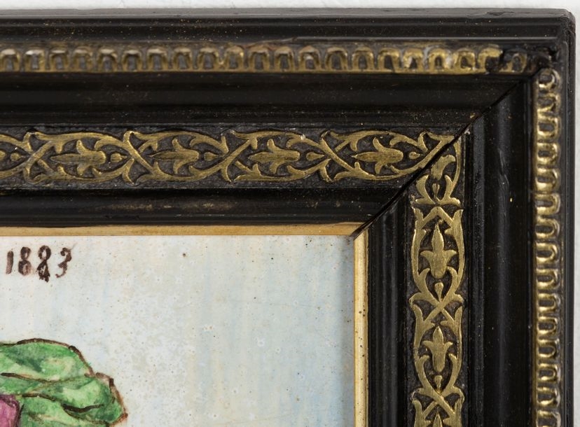 Artwork by Léon Ovide Scribe, Portrait de Luca della Robbia, Made of plaque en terre cuite