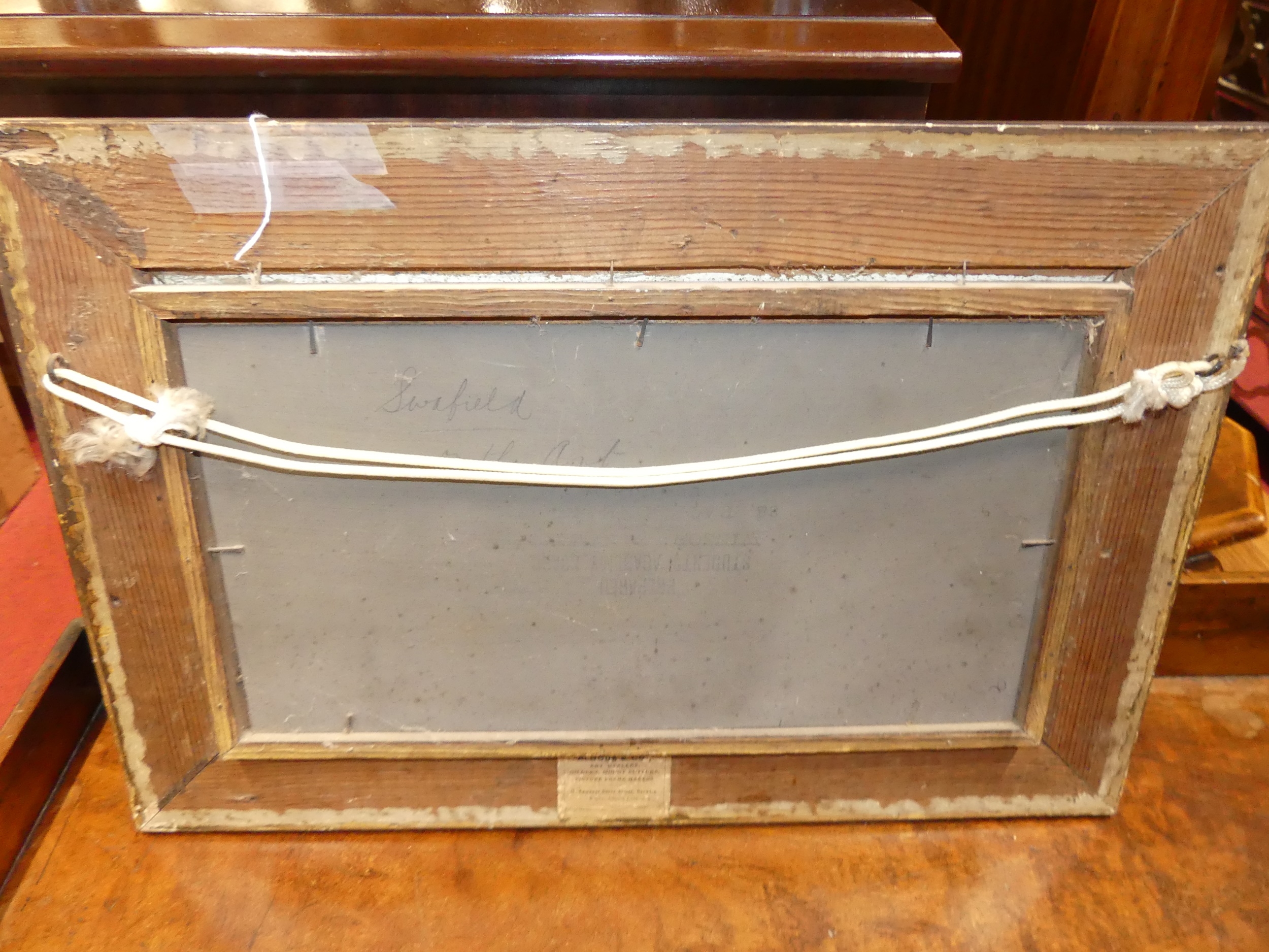 Artwork by C.f. Renie, Landscape with church beyond, Made of oil on artist board