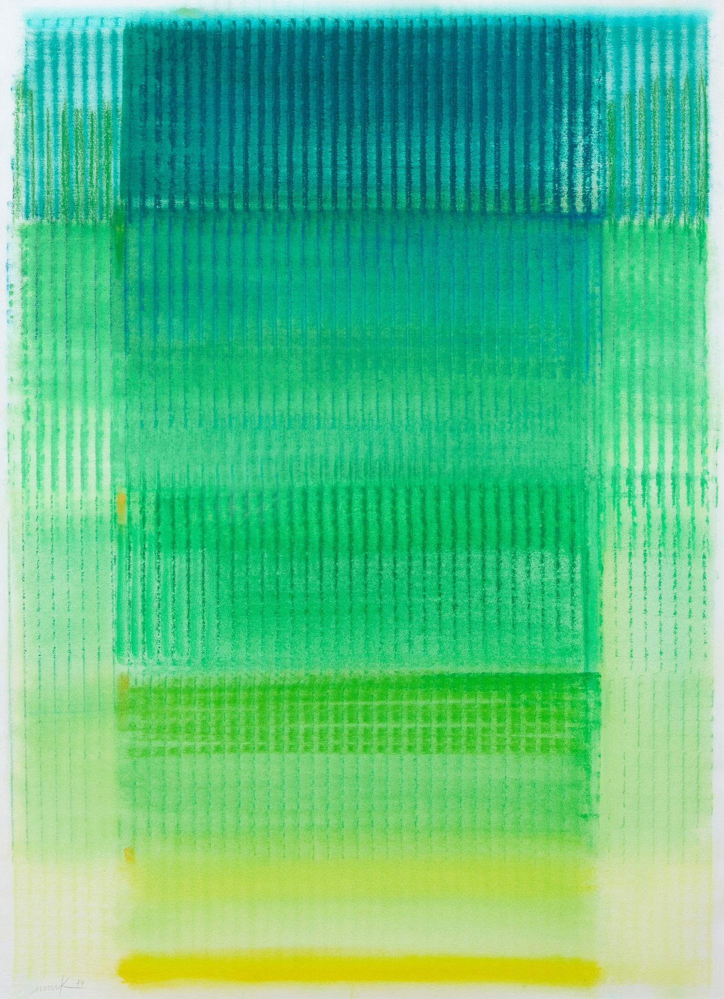 Artwork by Heinz Mack, Ohne Titel, Made of pastel on paper