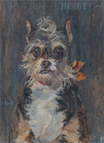 Portrait de chien nommé "Beauty" - Jean Matet