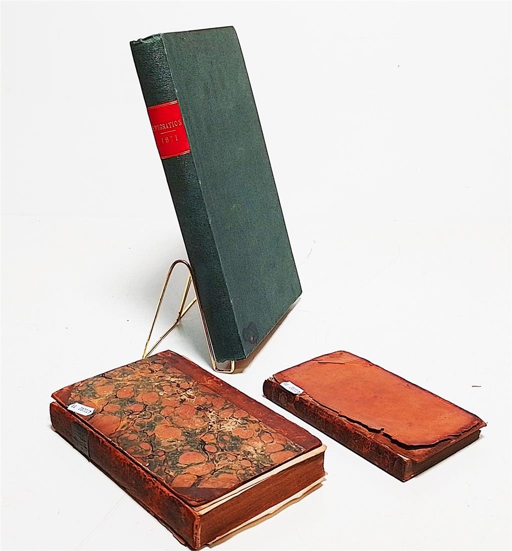 Artwork by C. Milne, Collection of books inc Life in China Rev W.C. Milne