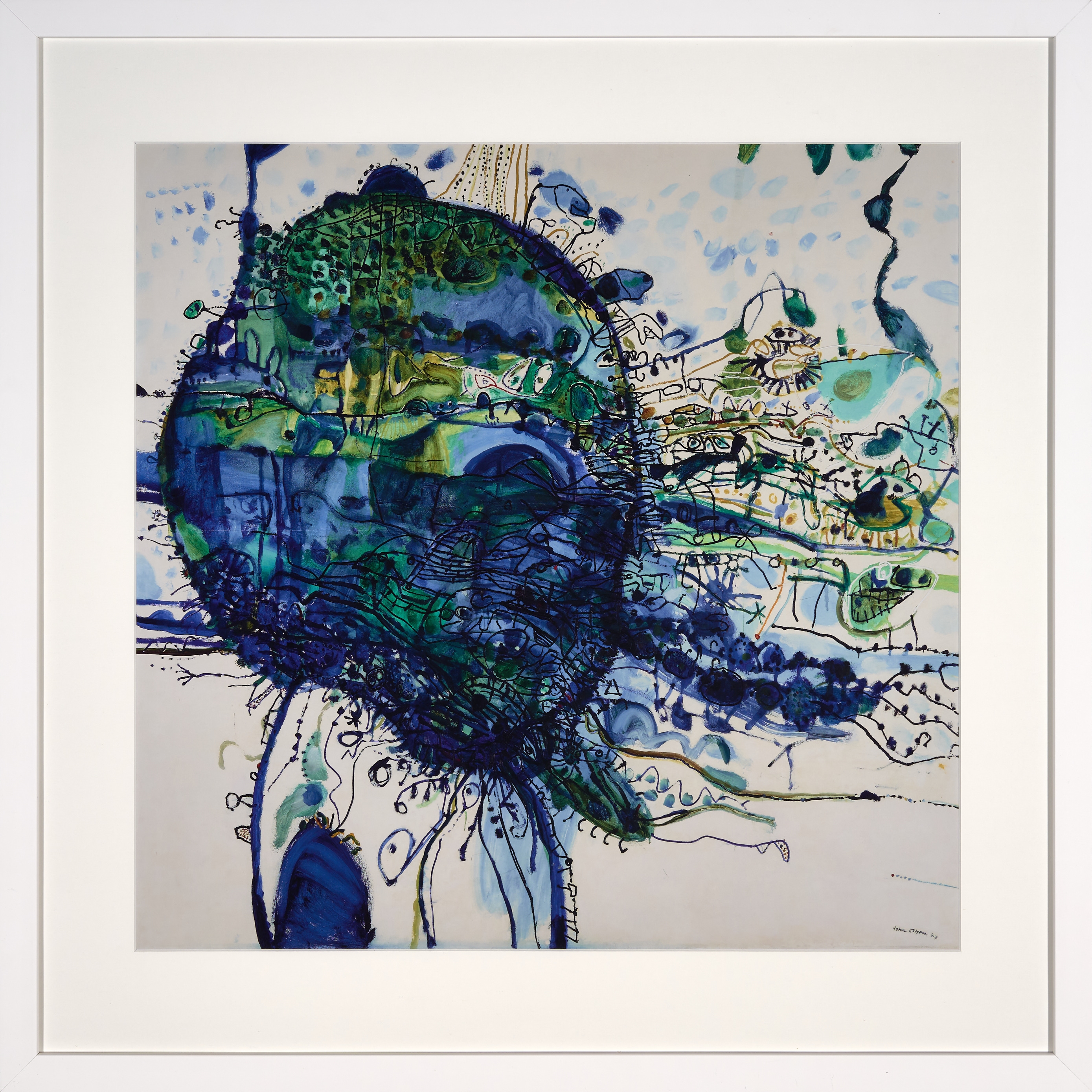 Artwork by John Olsen, Five Bells, Made of print