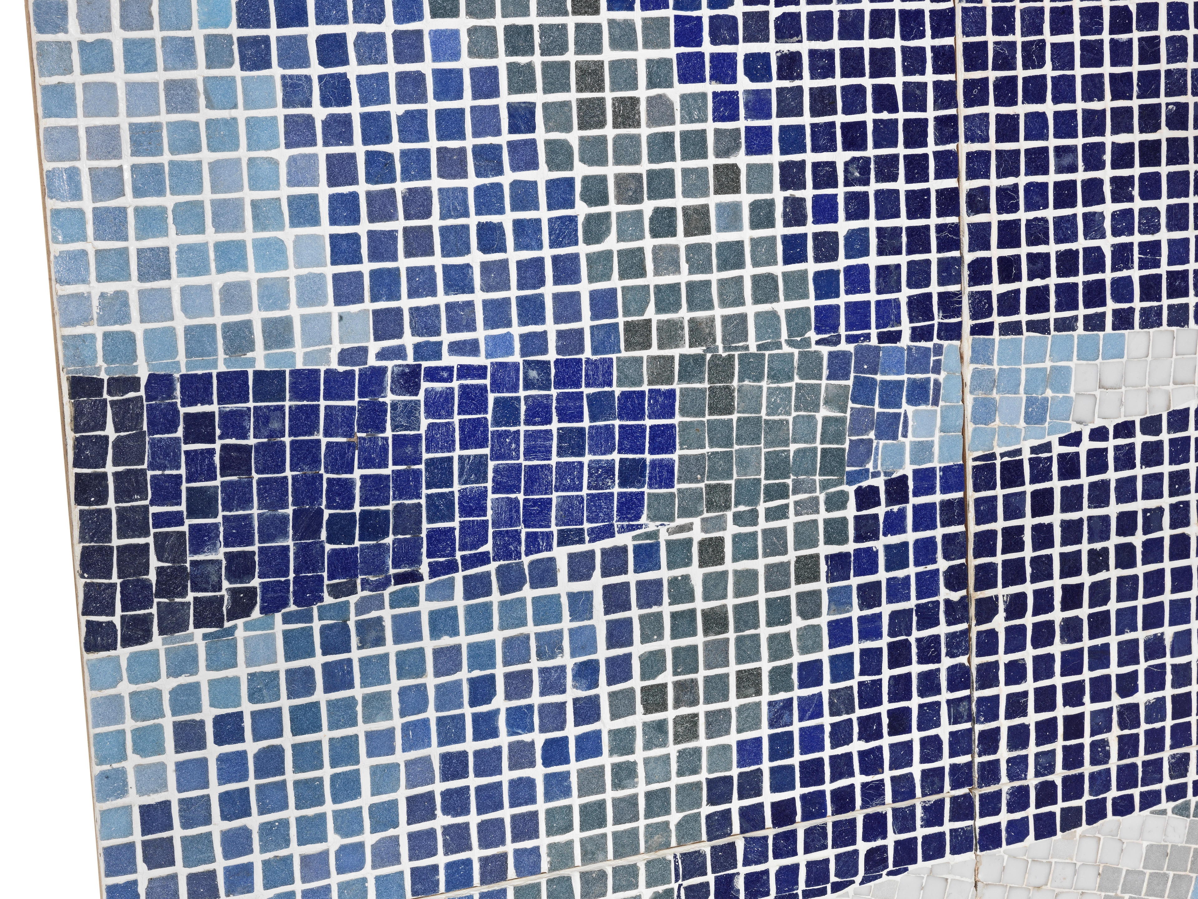 Artwork by John Lennon, The 'Psychedelic Eye' Mosaic Commissioned By John Lennon For His Swimming Pool At His Kenwood Home, Made of tesserae polychrome