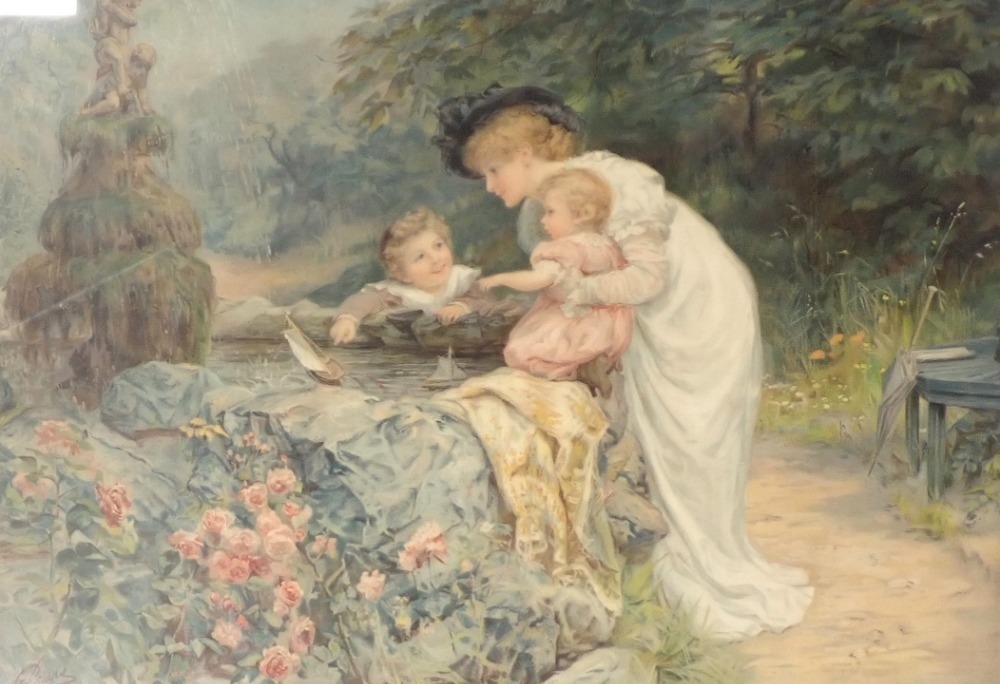 Frederick Morgan | Young girls at the edge of a cornfield | MutualArt