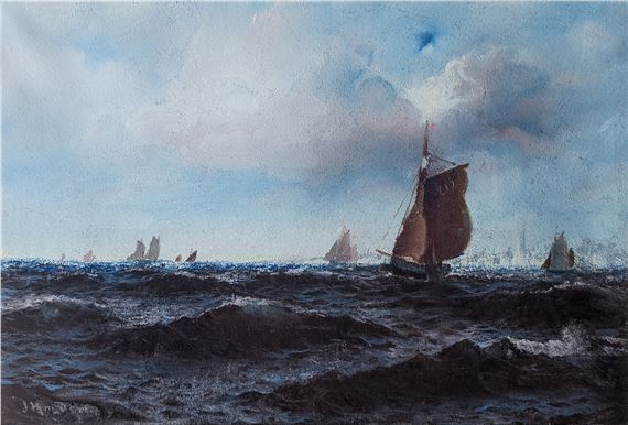 Moonlight, Douglas Bay, Isle Of Man by James Albert Holden, 1904