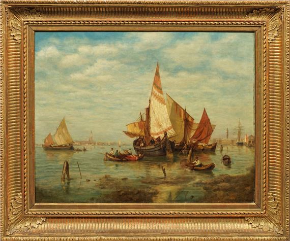 Fischer in der Lagune by Gustav Schönleber, 1880 - 1917