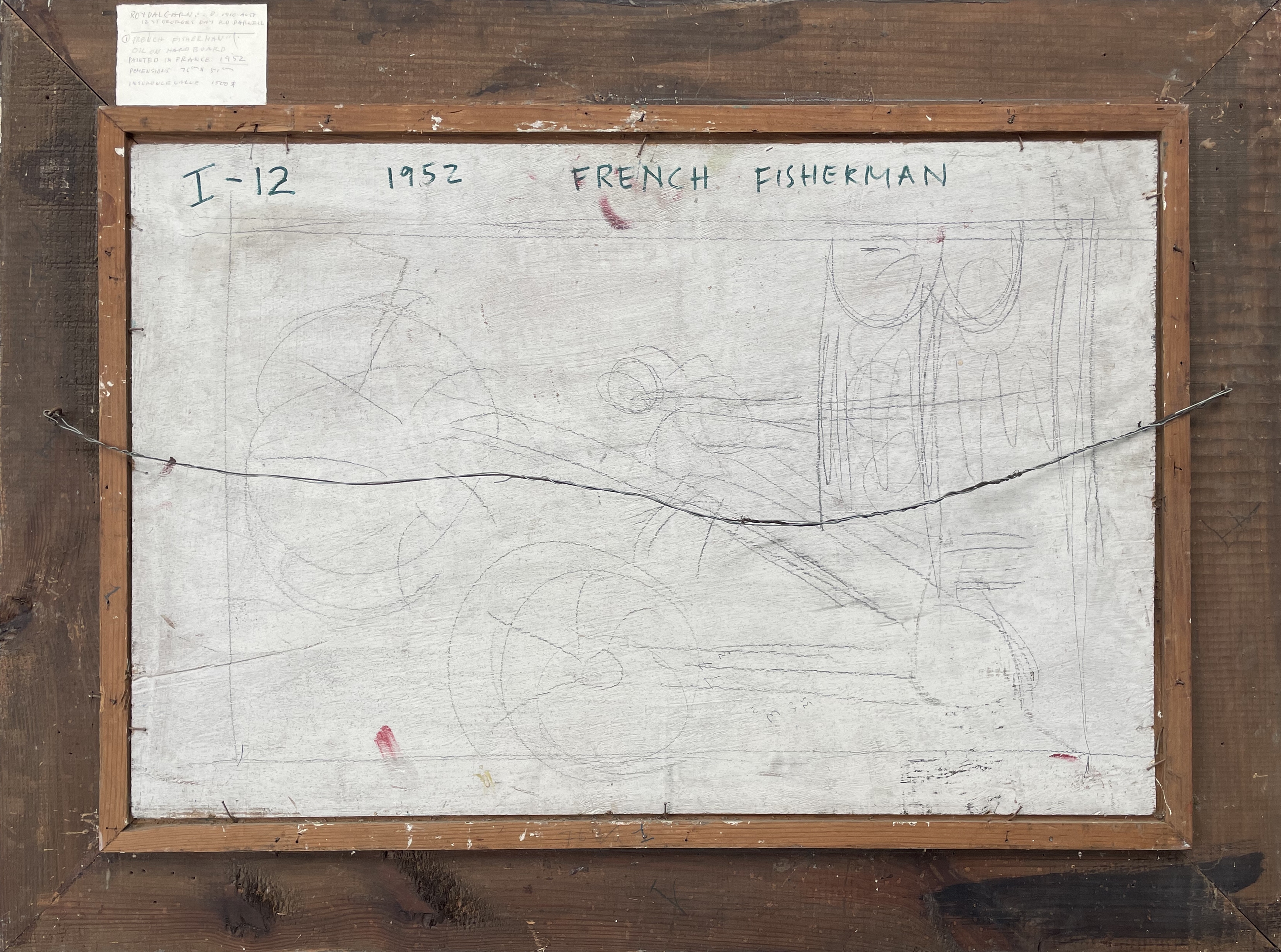 Artwork by Roy Dalgarno, French Fisherman, Made of Oil on board