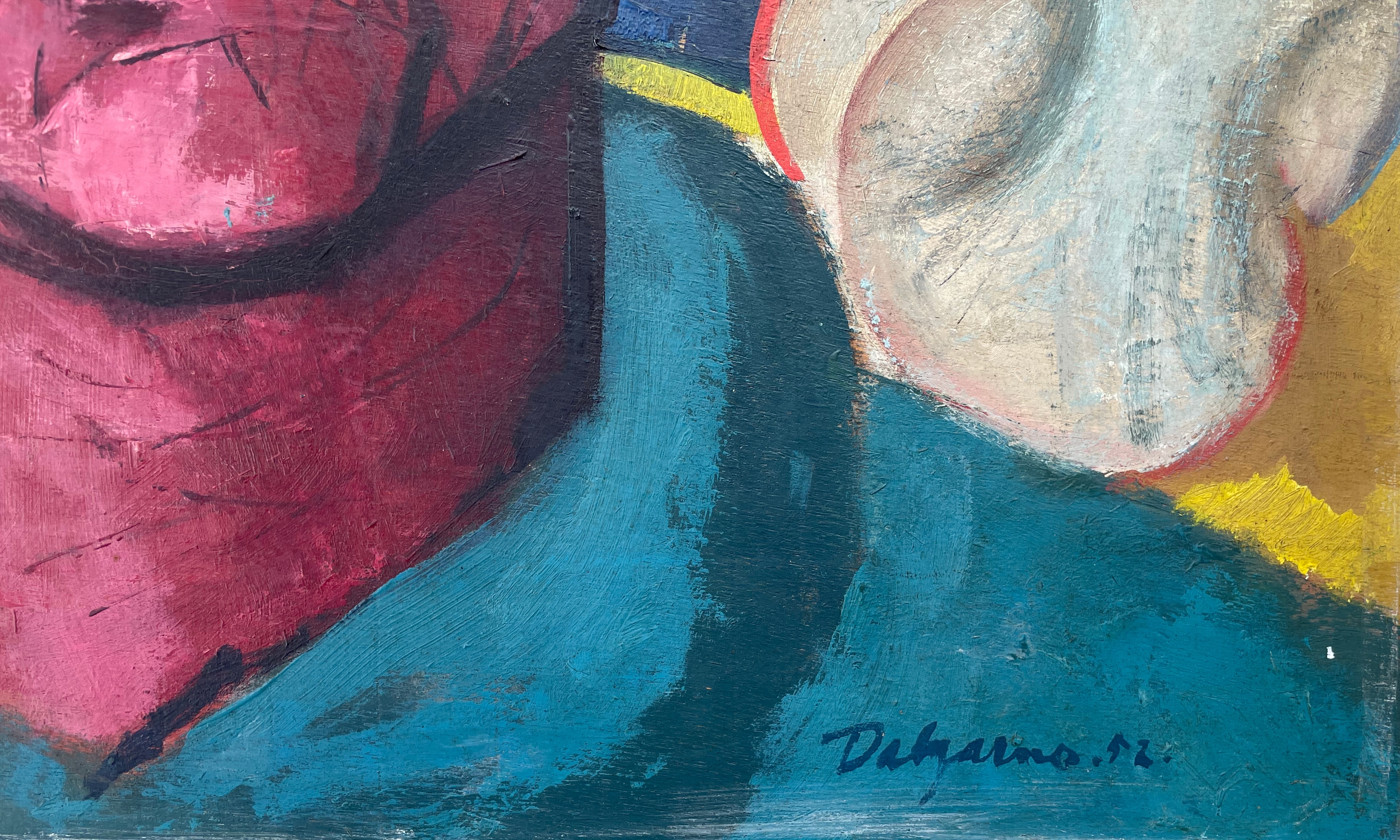 Artwork by Roy Dalgarno, French Fisherman, Made of Oil on board