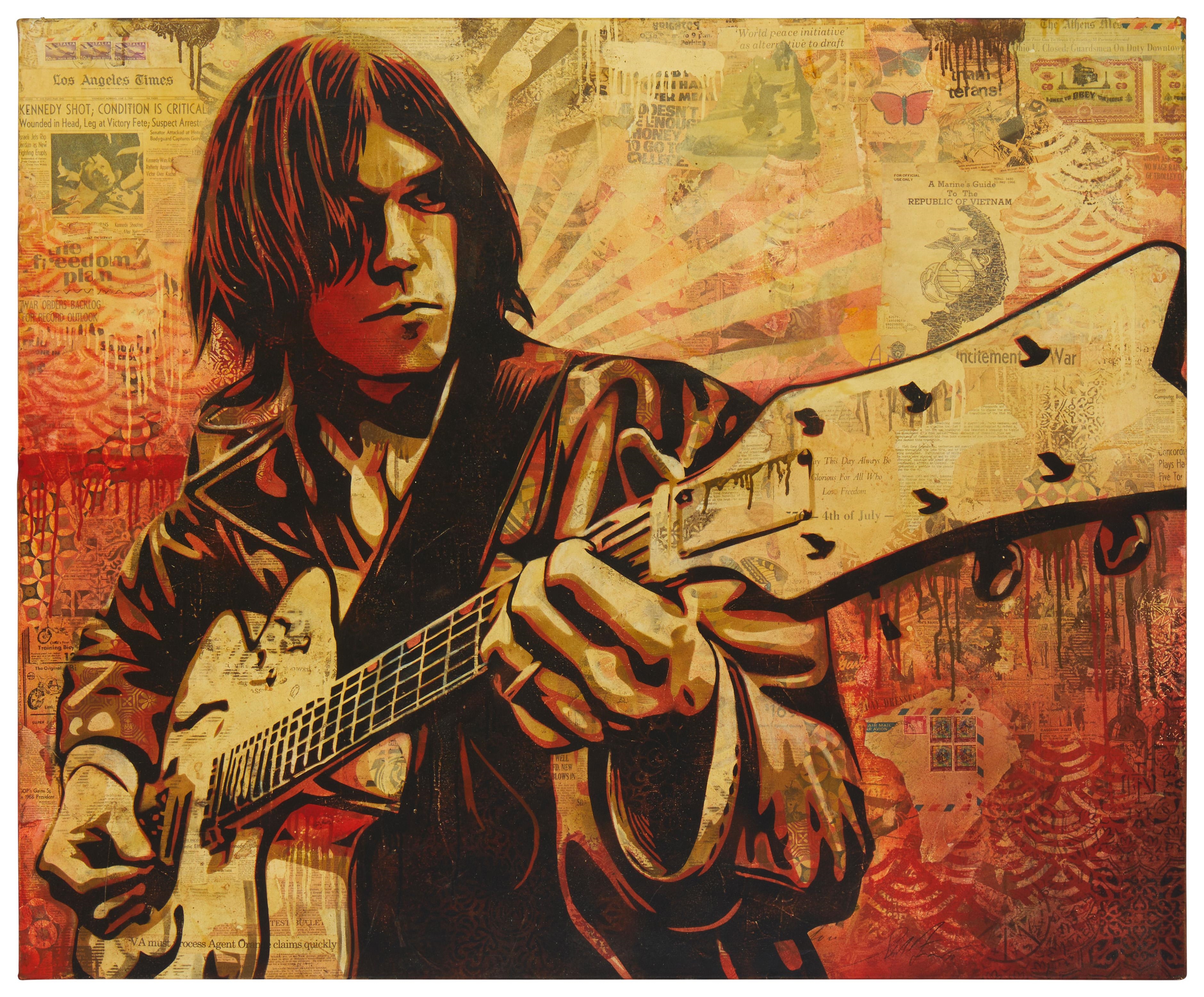 Neil Young (Red) by Shepard Fairey, 2010