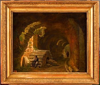 Vue prise à l’intérieur d’une galerie du Colisée à Rome - Eugénie-Françoise TRIPIER LEFRANC