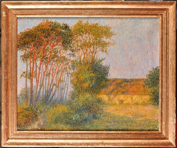 Ferme au soleil couchant by Léon Giran-Max