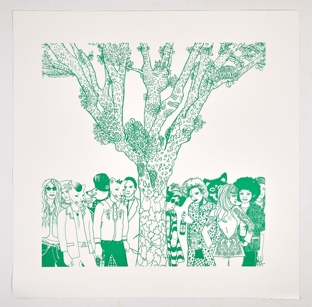 Artwork by Electronic Sheep, THAT'S NOT A GARDEN - KILBURN STOOP PARTY, Made of Screen print