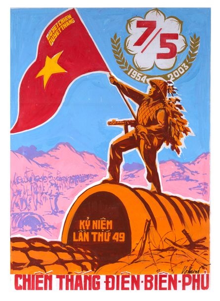 Affiche originale de propagande du parti communiste Vietnamien by VO Xuong, 2013