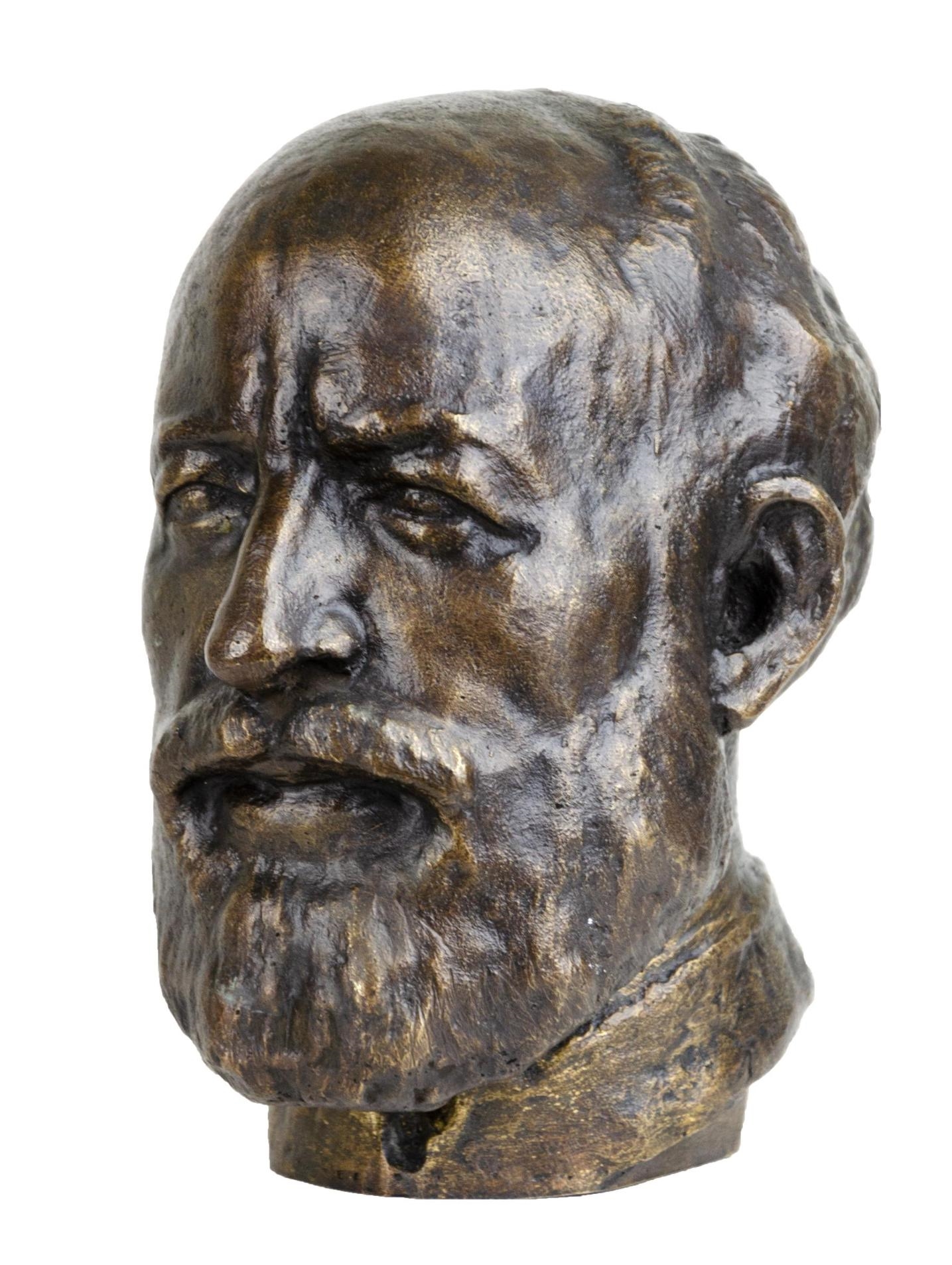 Artwork by Vasos Falireas, Archbishop Makarios III, Made of bronze with black patina