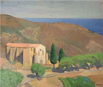 Vue de Bormes-Les-Mimosas, vers 1920 - Marthe Debes