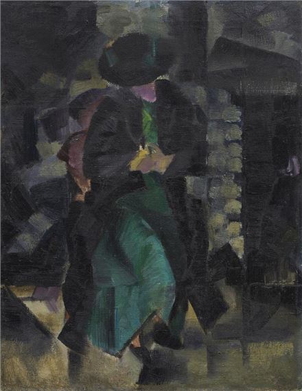 Sitzende mit Hut by Johannes Itten, 1914