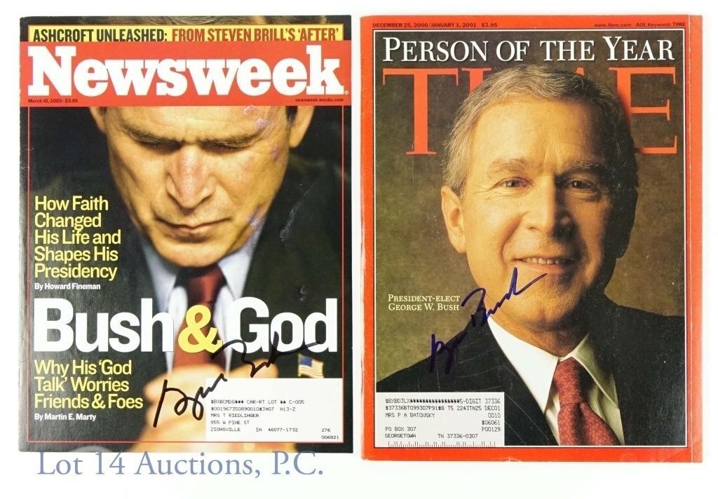 George W. Bush | George W. Bush Signed Magazine Covers | MutualArt