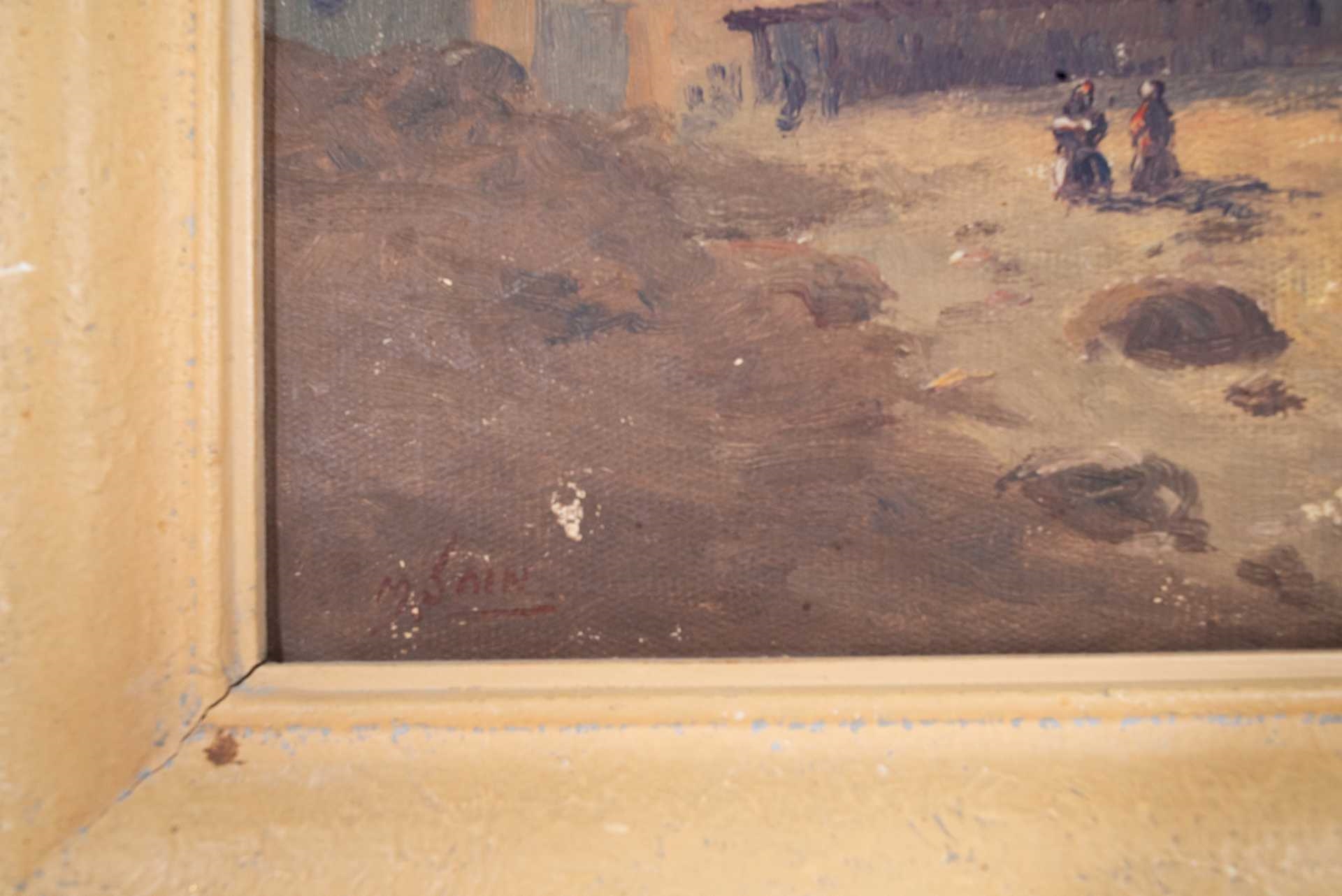 Artwork by M. Sain, Mt Everest & Rongbuk Monast, Made of Oil on canvas panel