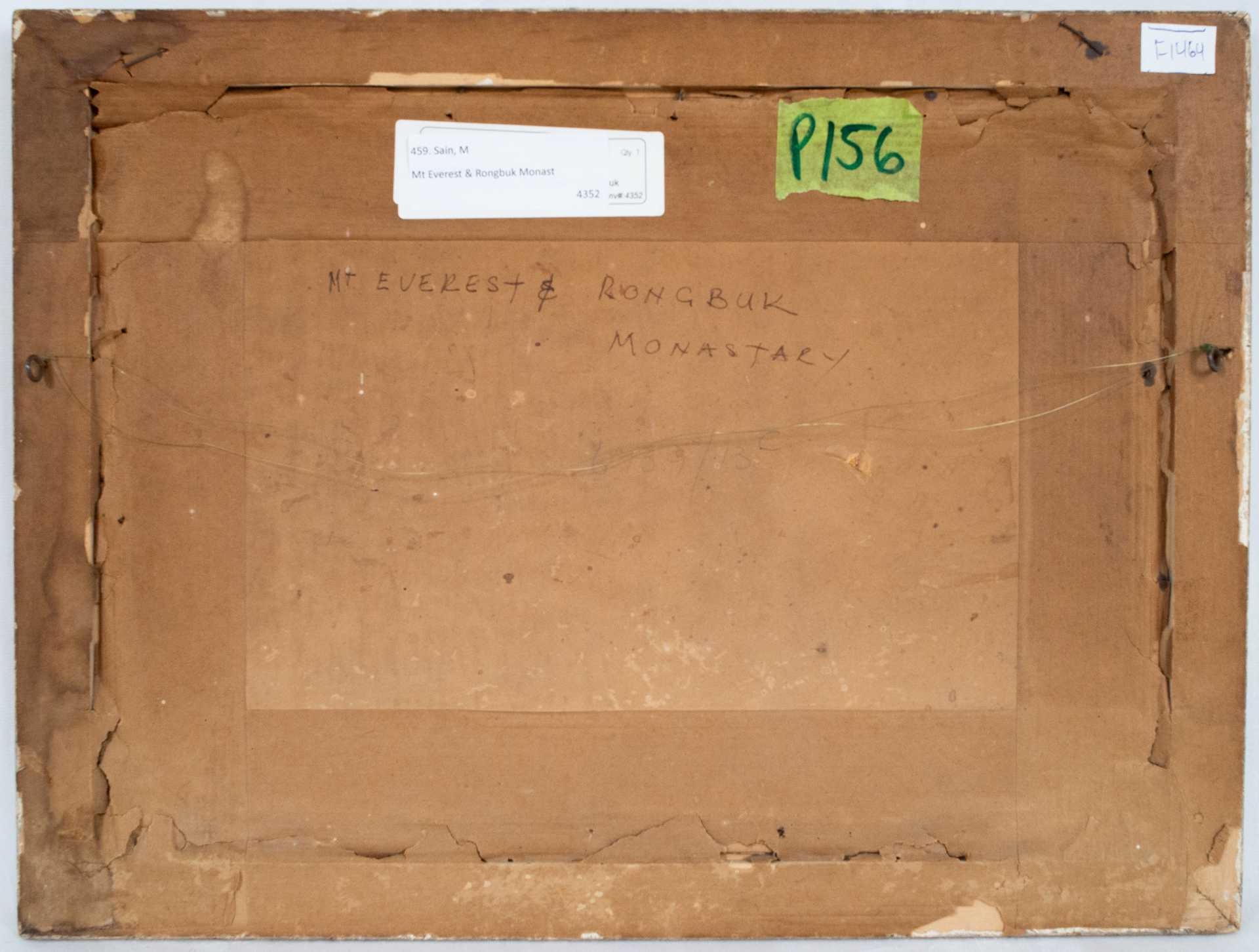 Artwork by M. Sain, Mt Everest & Rongbuk Monast, Made of Oil on canvas panel