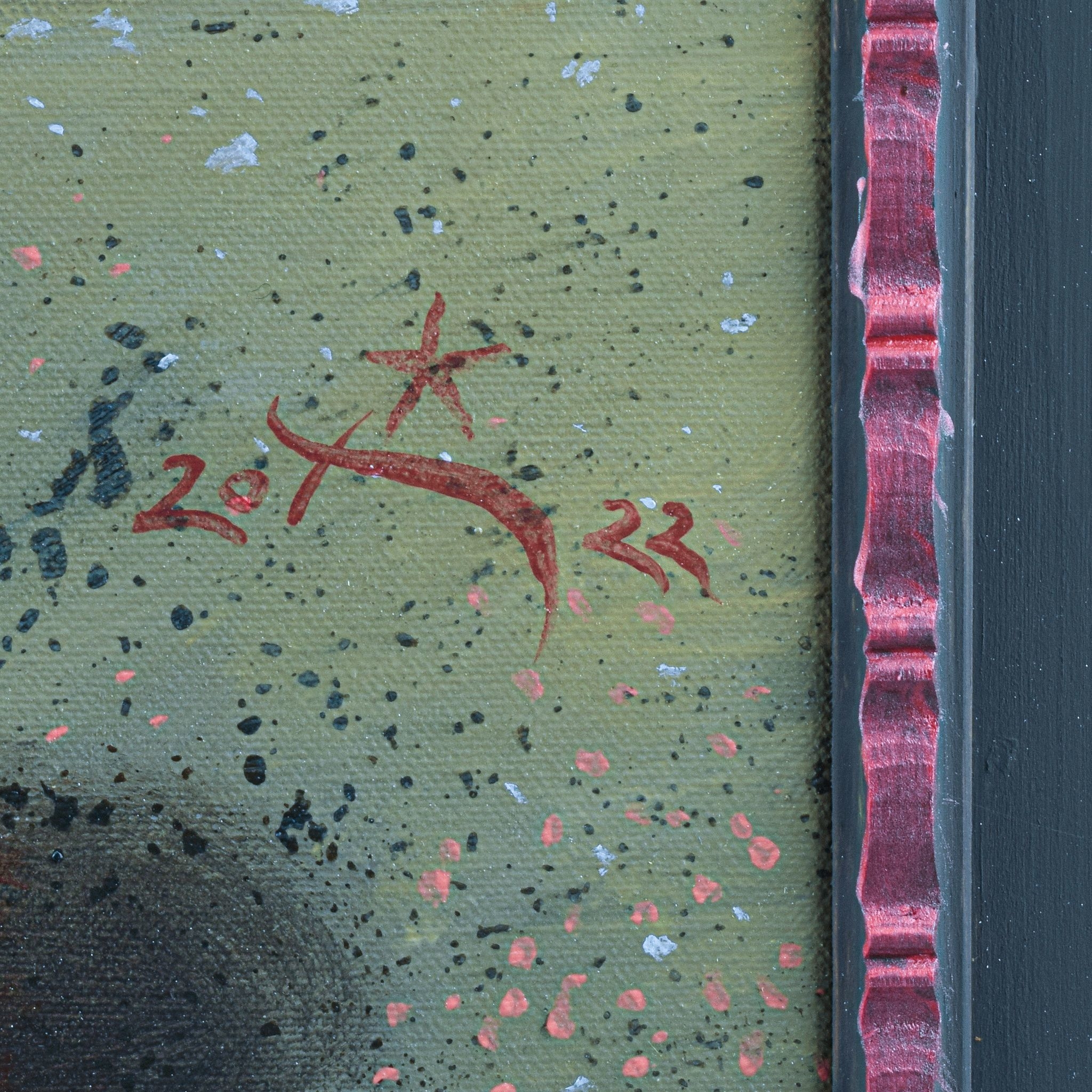 Artwork by Harald K. Schulze, PYROMANISCHER NACHMITTAG (2022), Made of Acrylic on canvas