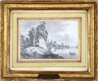 Dessin à la mine de plomb sur papier tablette et grattage - Aignan-Thomas Desfriches