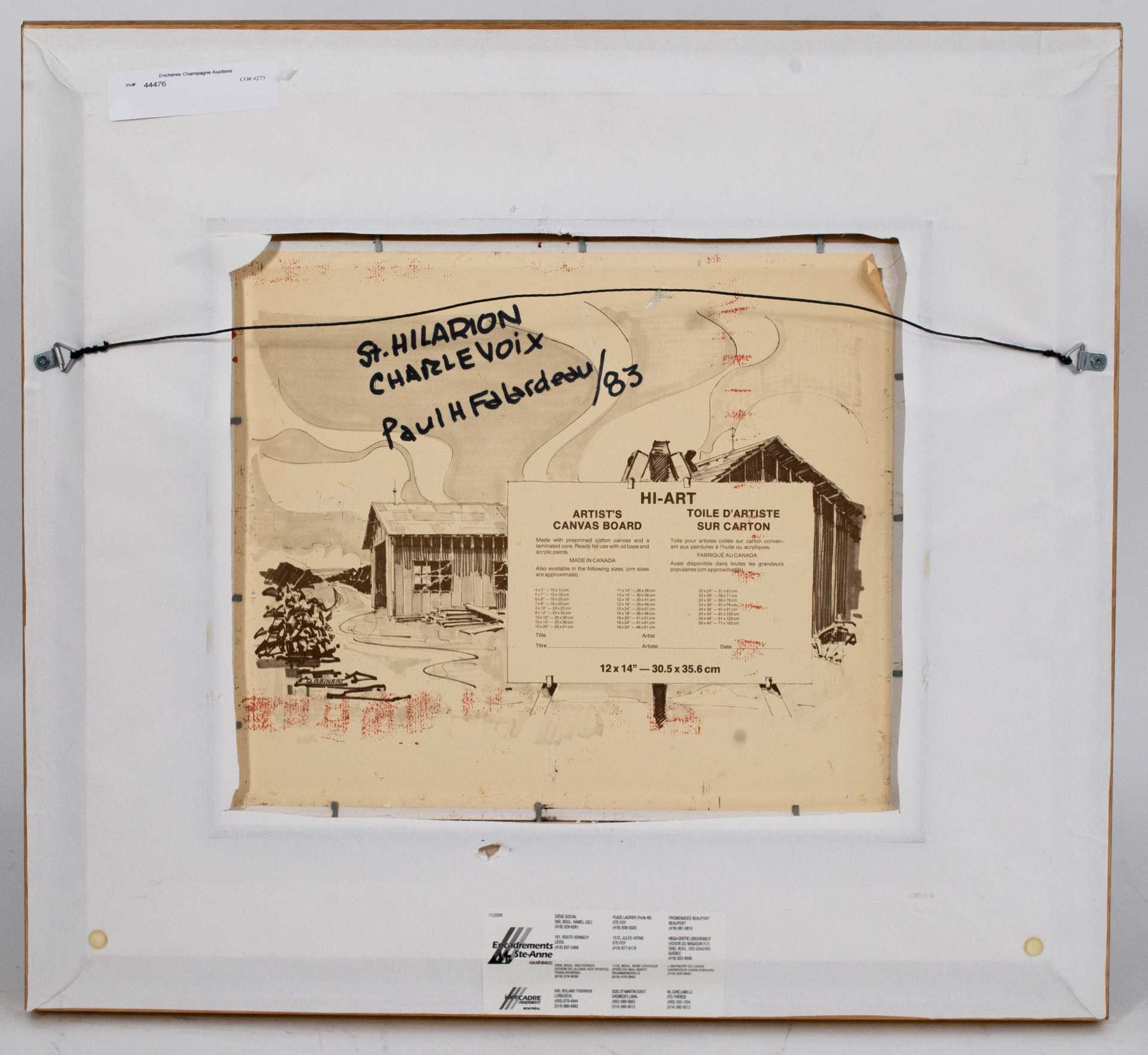 Artwork by Paul H. Falardeau, St-Hilarion, Charlevoix, Made of Oil on panel