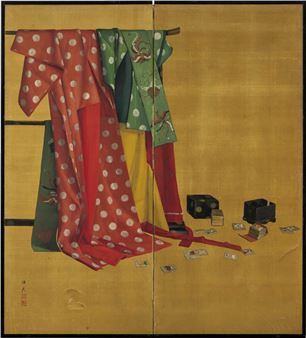 Still life (2-panel byobu screen) - Yasuhiko Ito