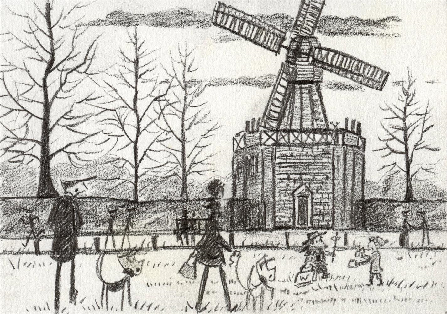 Artwork by Daniel Mcfall, Helping a Womble, Made of Pencil on paper