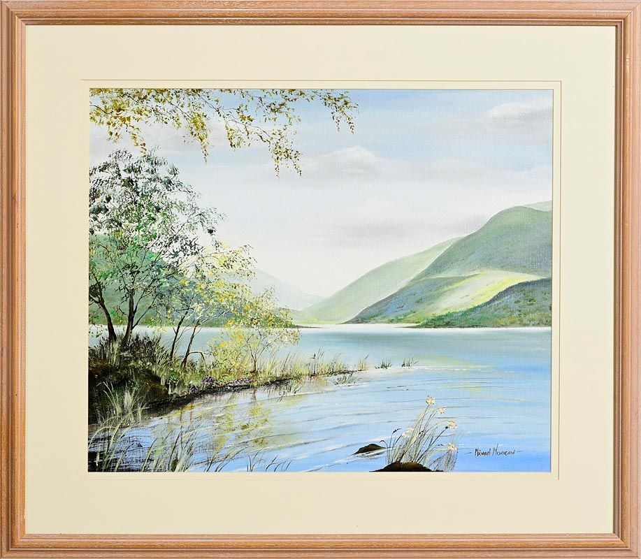 Artwork by Michael Monaghan, Lake View, Killarney, Made of oil on canvas board