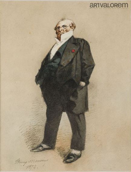 Self-portrait by Henry Monnier, 1872