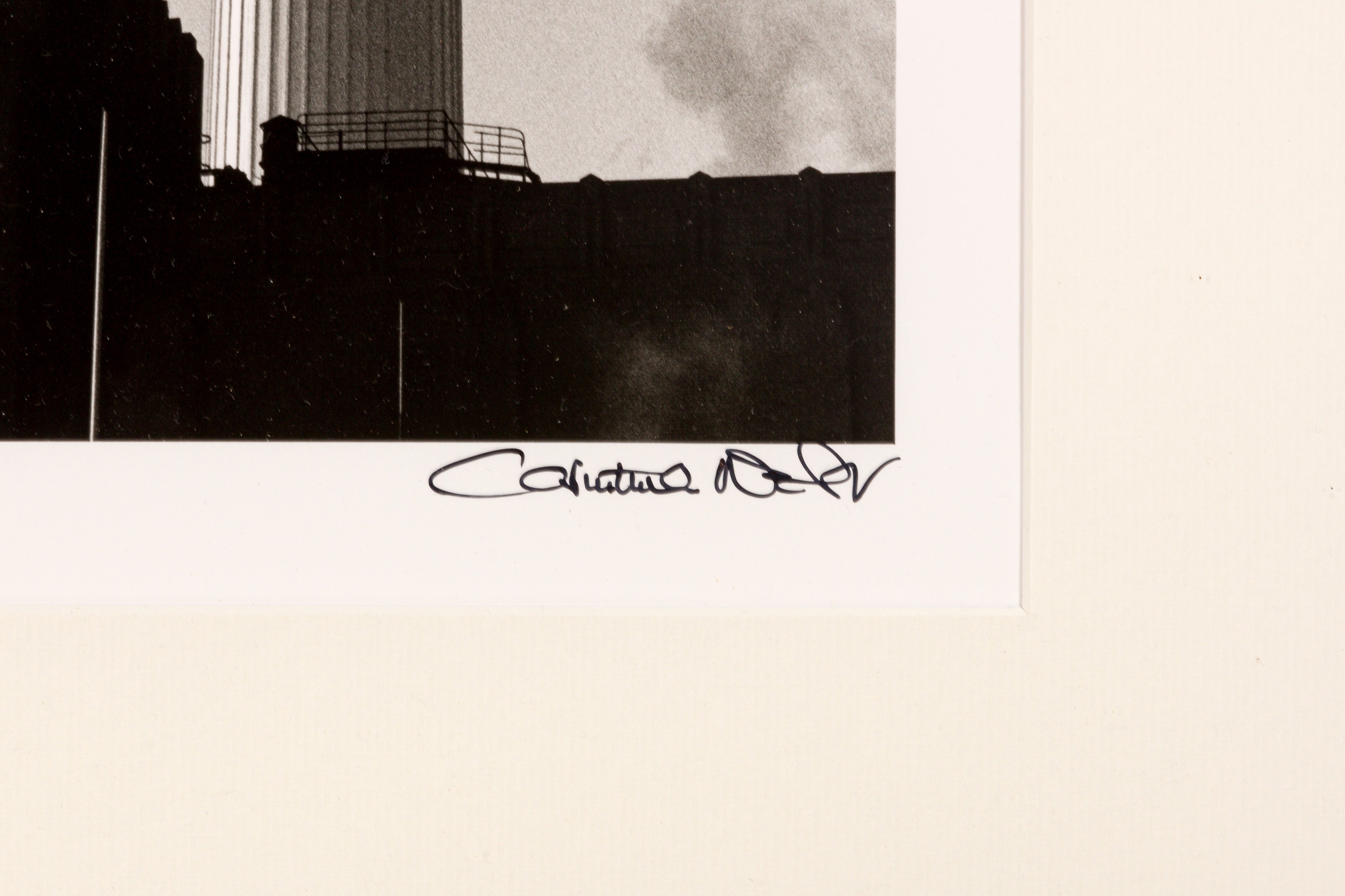 Artwork by Carinthia West, PINK PIG OVER BATTERSEA POWER STATION, Made of Silver gelatin print