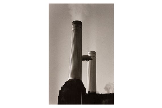 PINK PIG OVER BATTERSEA POWER STATION by Carinthia West, 1976