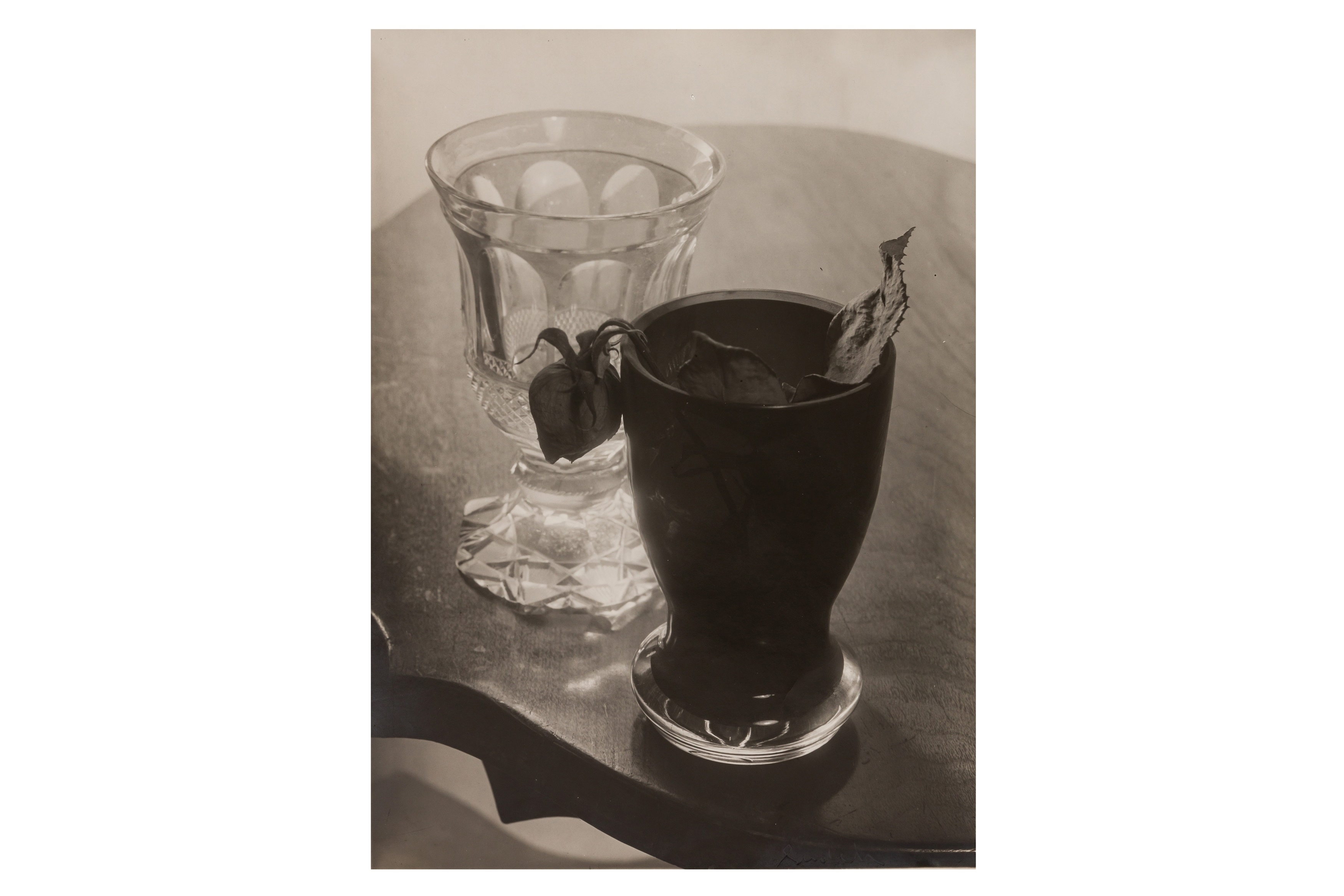Artwork by Josef Sudek, STILL LIFE WITH GLASSES, Made of Silver gelatin print
