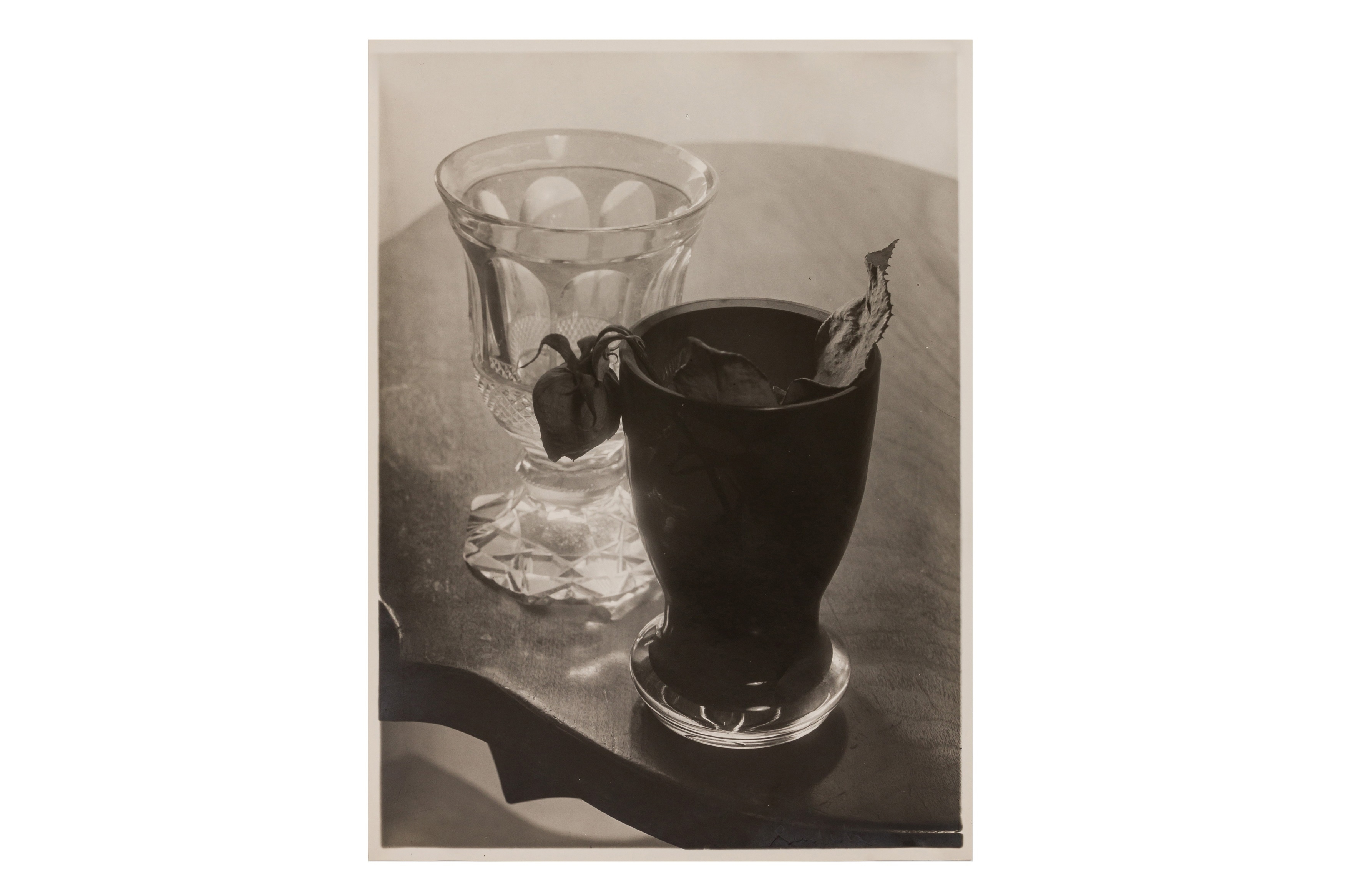 Artwork by Josef Sudek, STILL LIFE WITH GLASSES, Made of Silver gelatin print