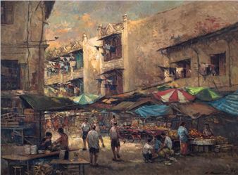 Painting of Hainan Street - Choo Keng Kwang