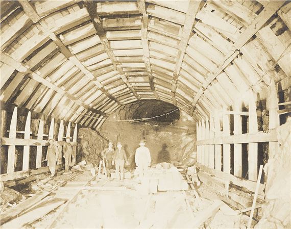 (NEW YORK CITY -- SUBWAY CONSTRUCTION.) Pierre Pullis. Group of 37 subway construction photographs by the chief photographer for - Pierre Pullis