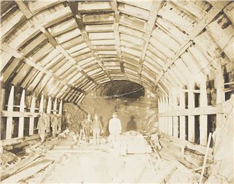 (NEW YORK CITY -- SUBWAY CONSTRUCTION.) Pierre Pullis. Group of 37 subway construction photographs by the chief photographer for - Pierre Pullis