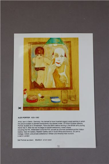 Alex Portner | Self portrait of the artist as a clown (Circa 1960 ...