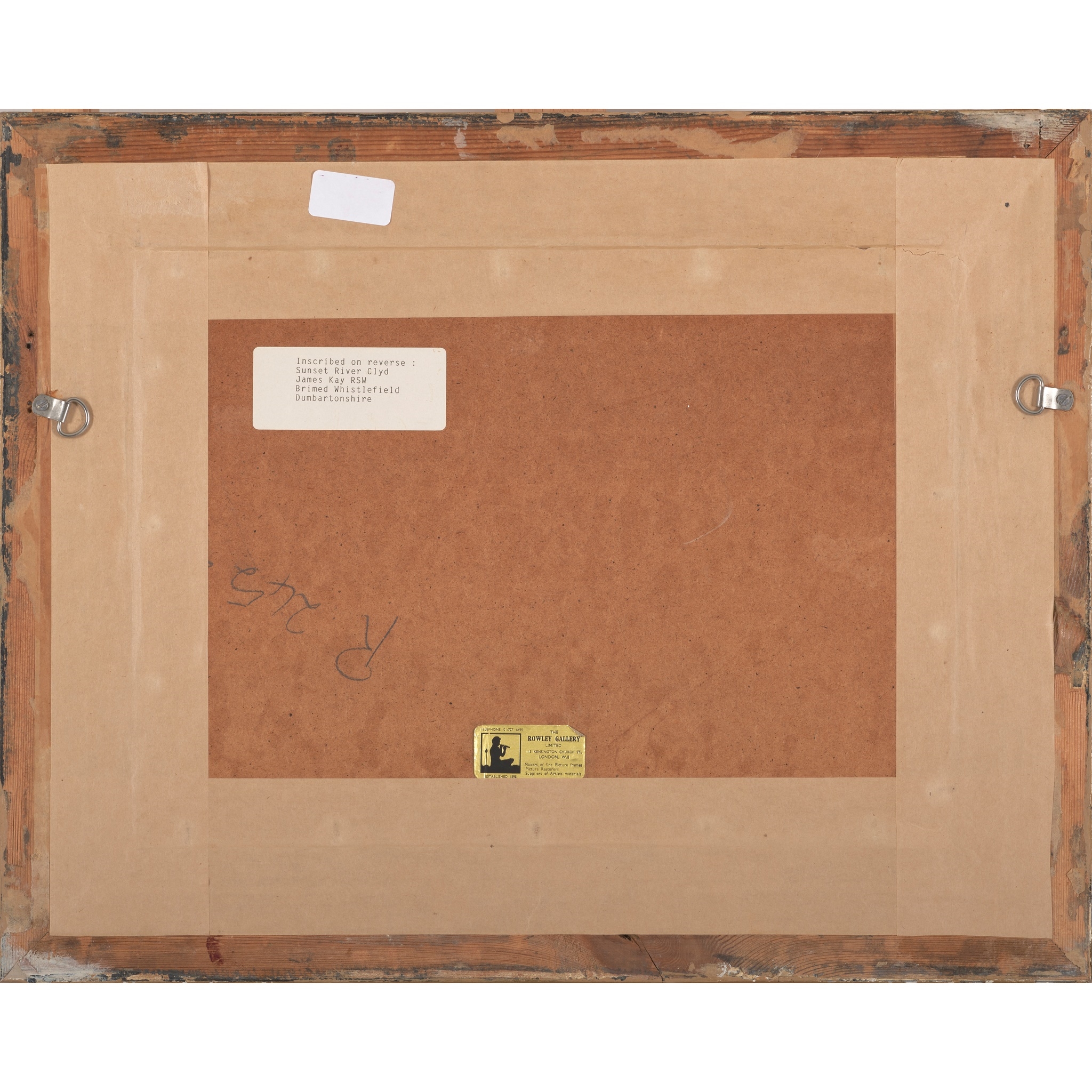 Artwork by James Kay, SUNSET ON THE CLYDE, Made of oil on board