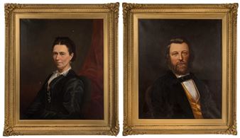 I.) portrait of a gent, II.) portrait of a lady, - Thomas Flintoff