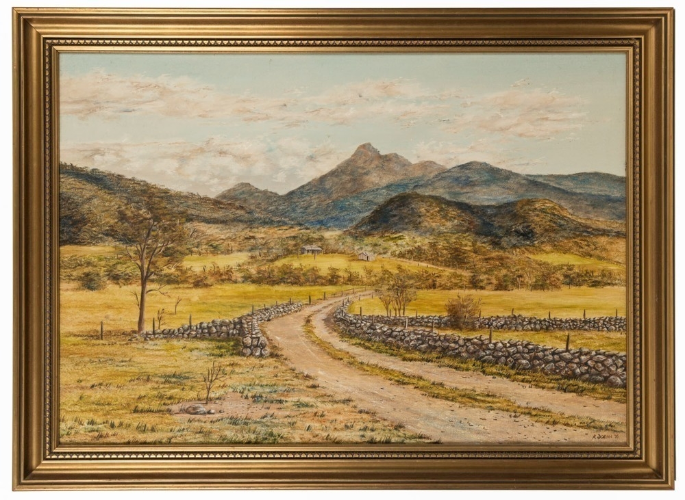 Artwork by Kerry Doran, Untitled landscape, Made of oil on board