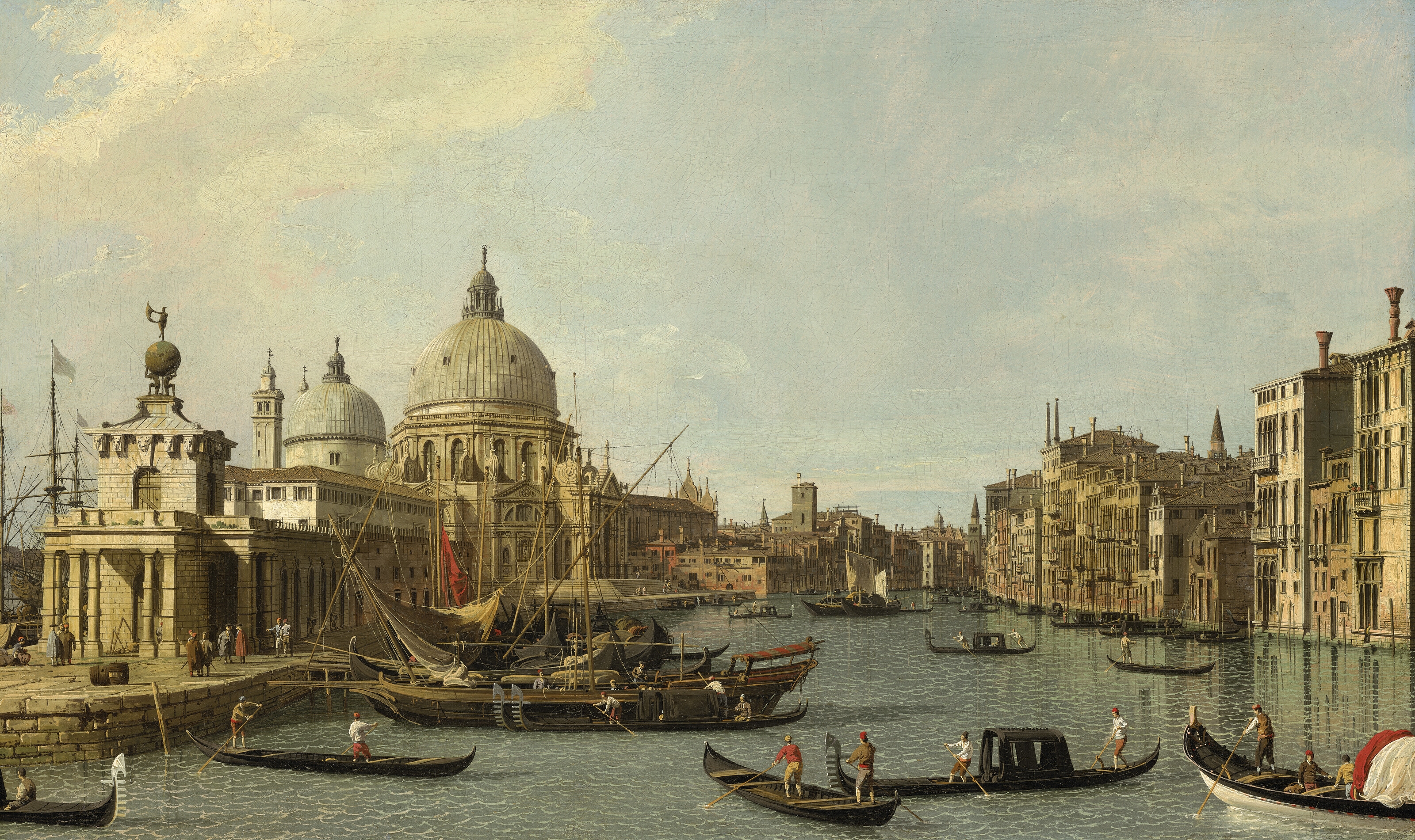 Artwork by Canaletto, Venice: The Mouth of the Grand Canal from the East; and The Molo, with the Piazzetta and the Doge’s Palace, from the Bacino, Made of oil on canvas