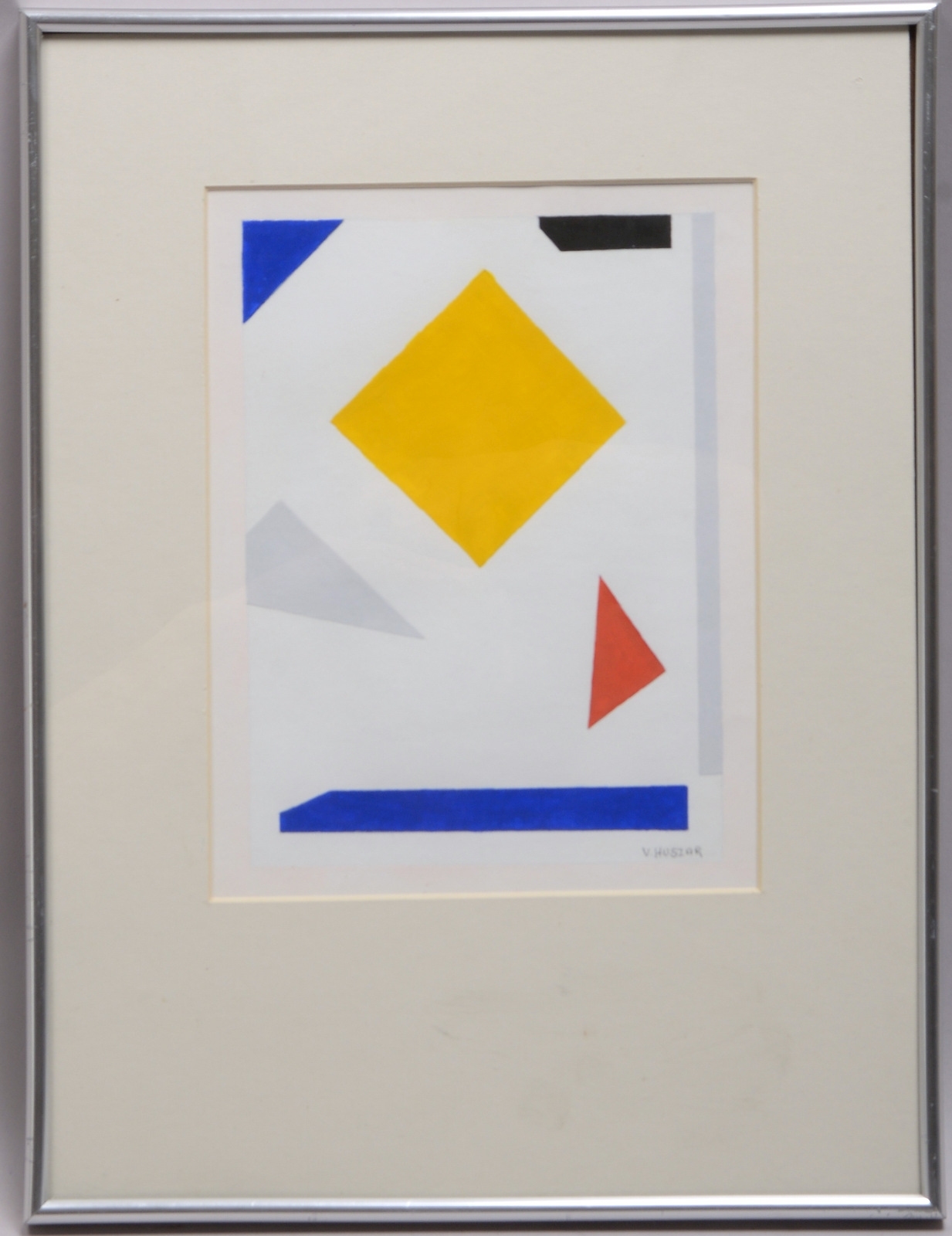 Artwork by Vilmos Huszár, Geometr. Komposition, Made of tempera on paper