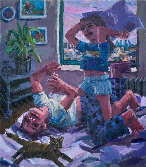 Pillow Fight by Todd Bienvenu, Painted in 2020